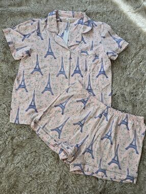 BedHead Short Sleeve Classic Shorty Stretch Jersey PJ Set Women's Size XL